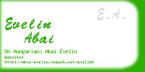evelin abai business card